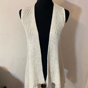 Lilly Pulitzer XS Kingston Ivory Open Front Lightweight Sweater Cardigan